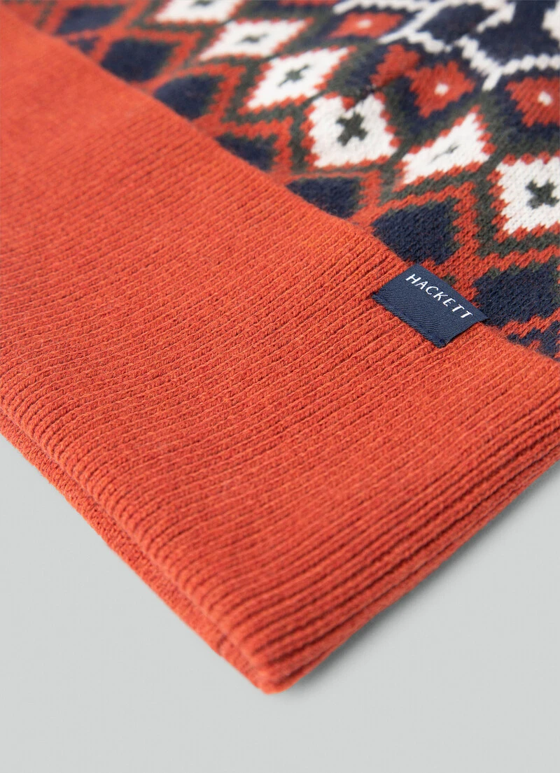 Hackett London FAIR ISLE DESIGN BEANIE - Image 2