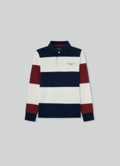 Hackett London STRIPED RUGBY POLO SHIRT
