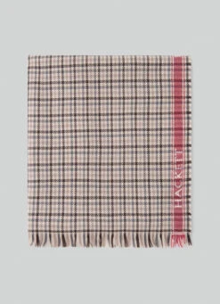 Hackett London TATTERSALL CHECK WOOL SCARF