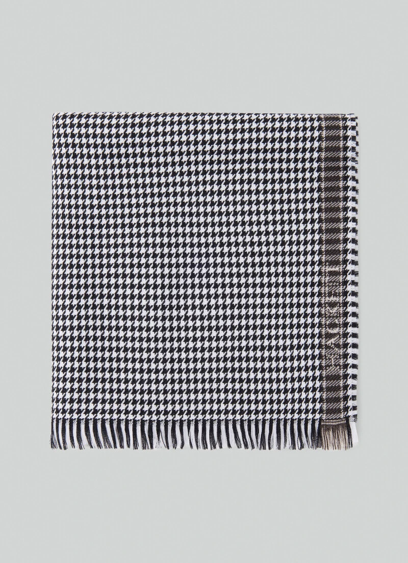 Hackett London HOUNDSTOOTH WOOL SCARF