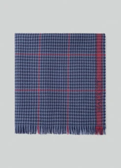 Hackett London WINDOW CHECK WOOL SCARF
