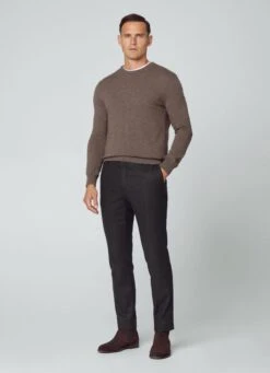 Hackett London CLASSIC FIT HERRINGBONE TROUSERS