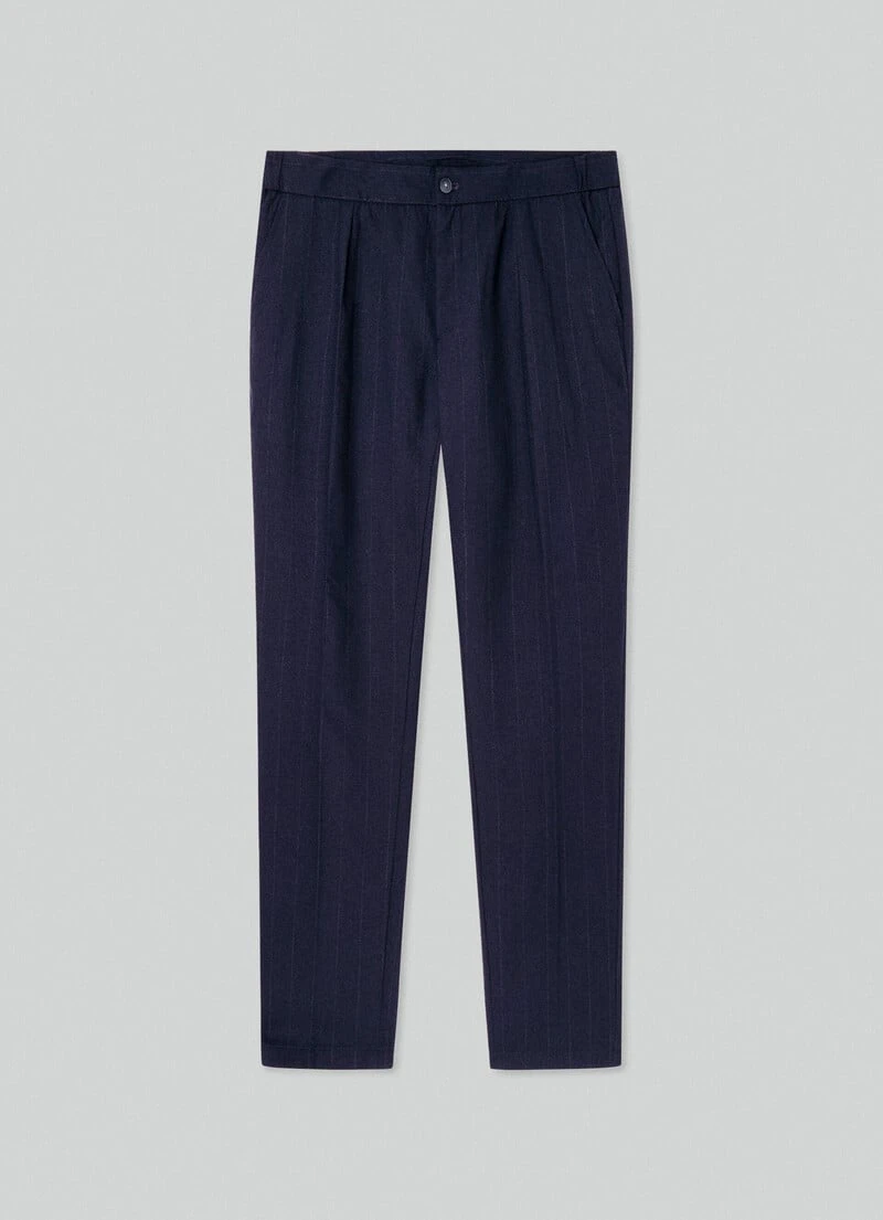 Hackett London RELAXED FIT PINSTRIPE TROUSERS - Image 6