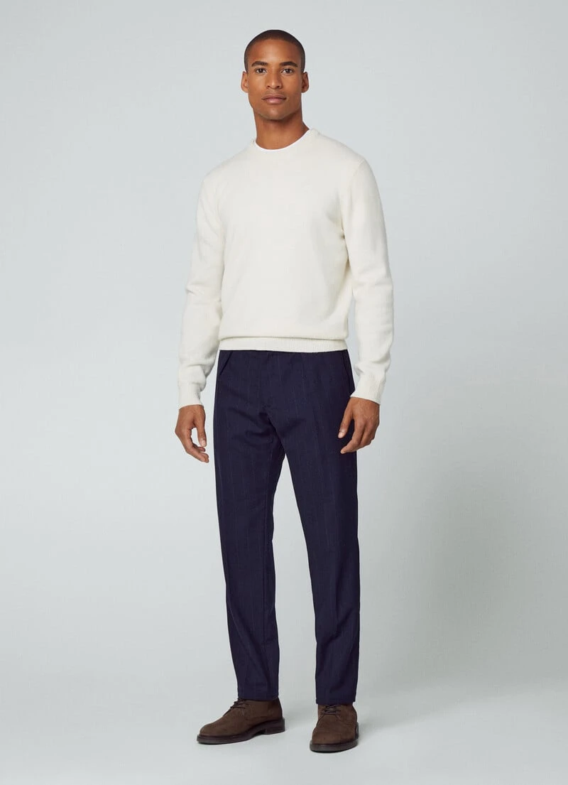 Hackett London RELAXED FIT PINSTRIPE TROUSERS