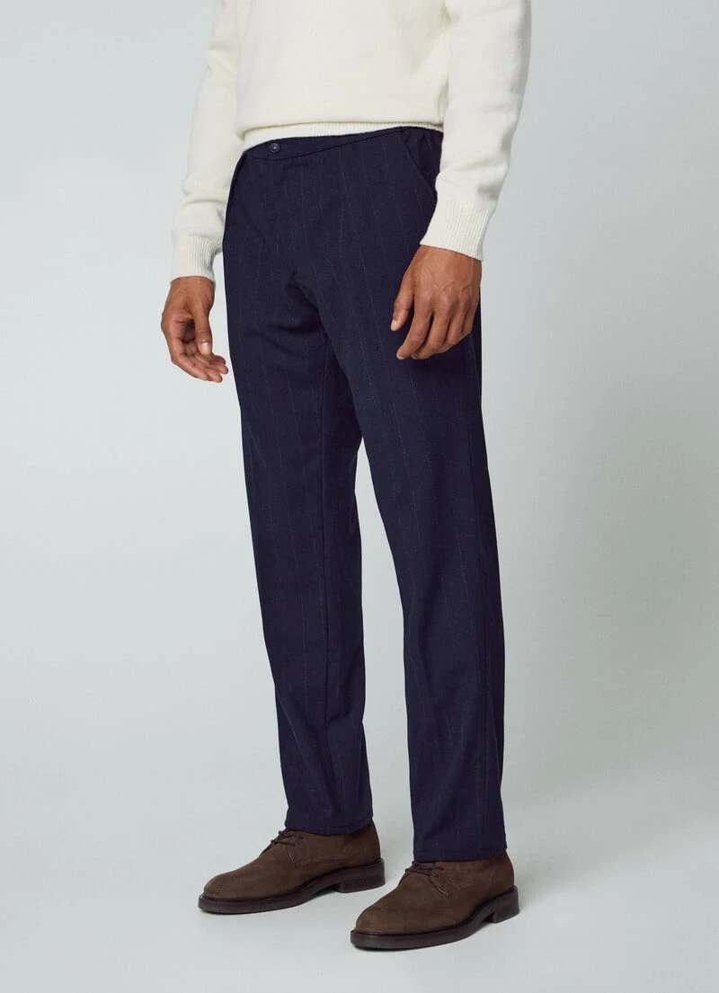 Hackett London RELAXED FIT PINSTRIPE TROUSERS - Image 2