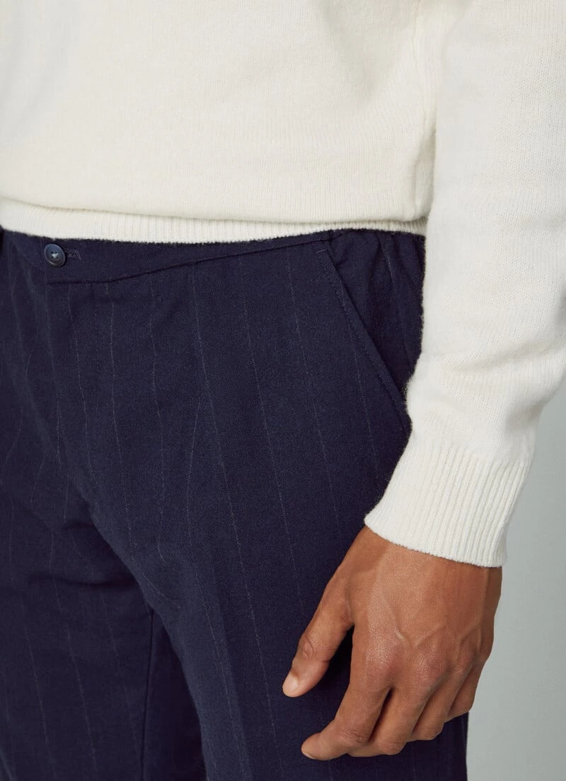 Hackett London RELAXED FIT PINSTRIPE TROUSERS - Image 3