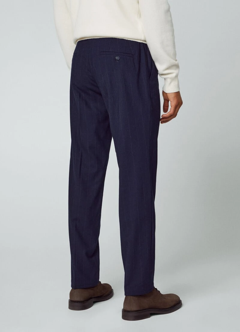 Hackett London RELAXED FIT PINSTRIPE TROUSERS - Image 4