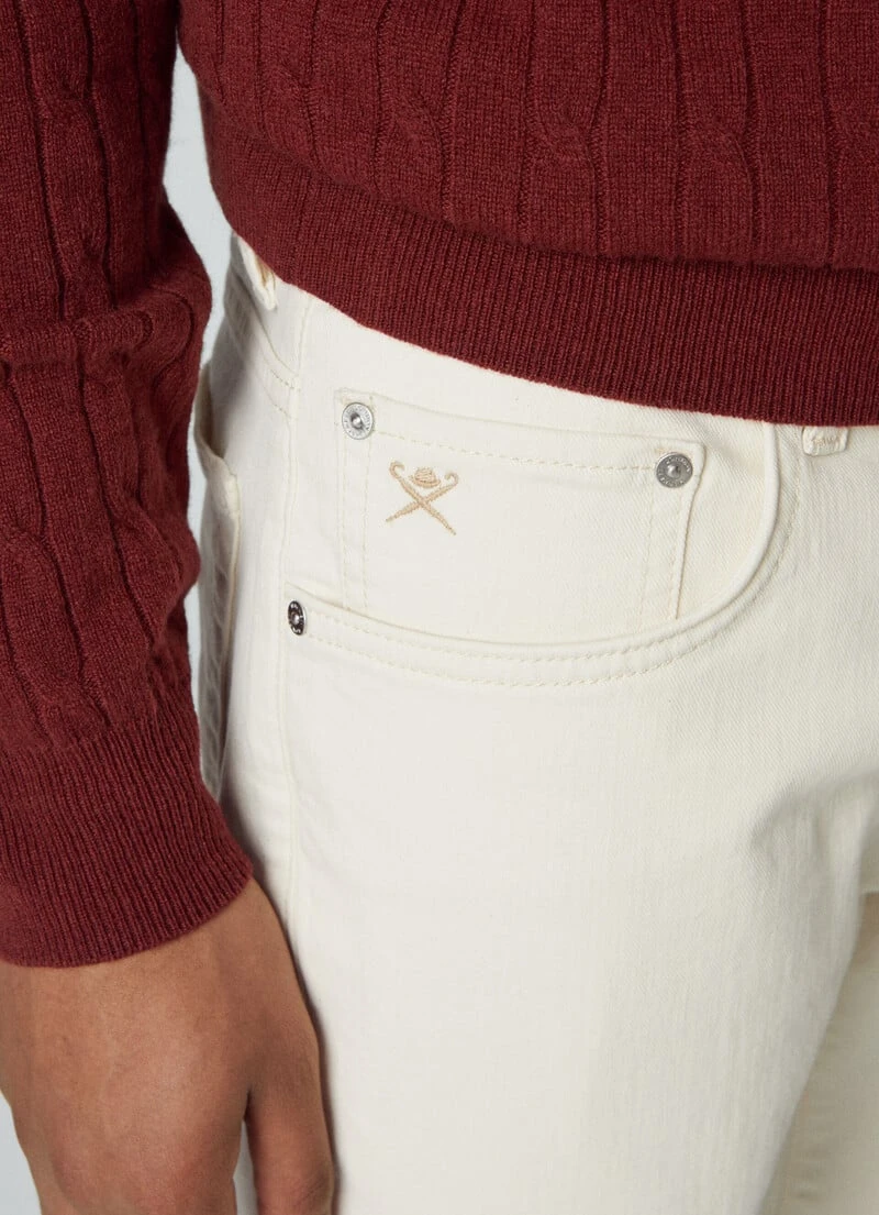 Hackett London SLIM FIT ECRU WASH JEANS - Image 3