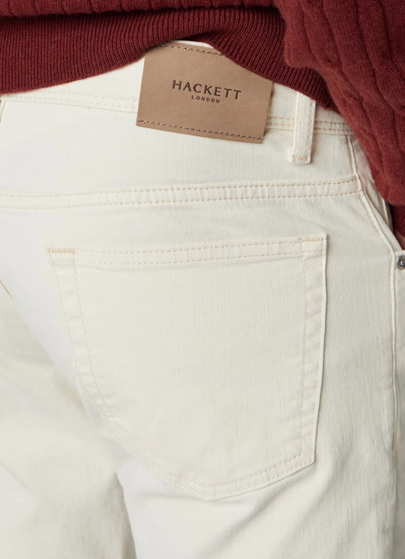Hackett London SLIM FIT ECRU WASH JEANS - Image 5