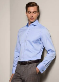 Hackett London CLASSIC FIT PINPOINT WEAVE SHIRT