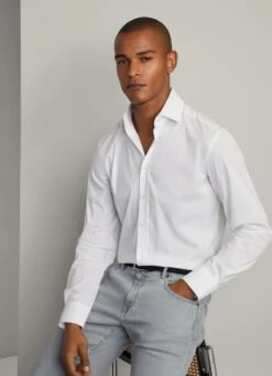 Hackett London SLIM FIT ENGLISH COLLAR SHIRT