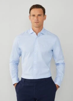 Hackett London SLIM FIT WOOL AND SILK SHIRT