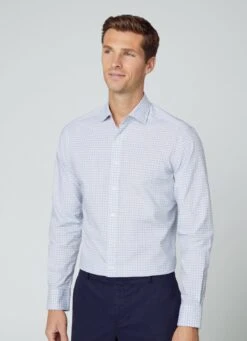 Hackett London SLIM FIT POPLIN CHECK SHIRT