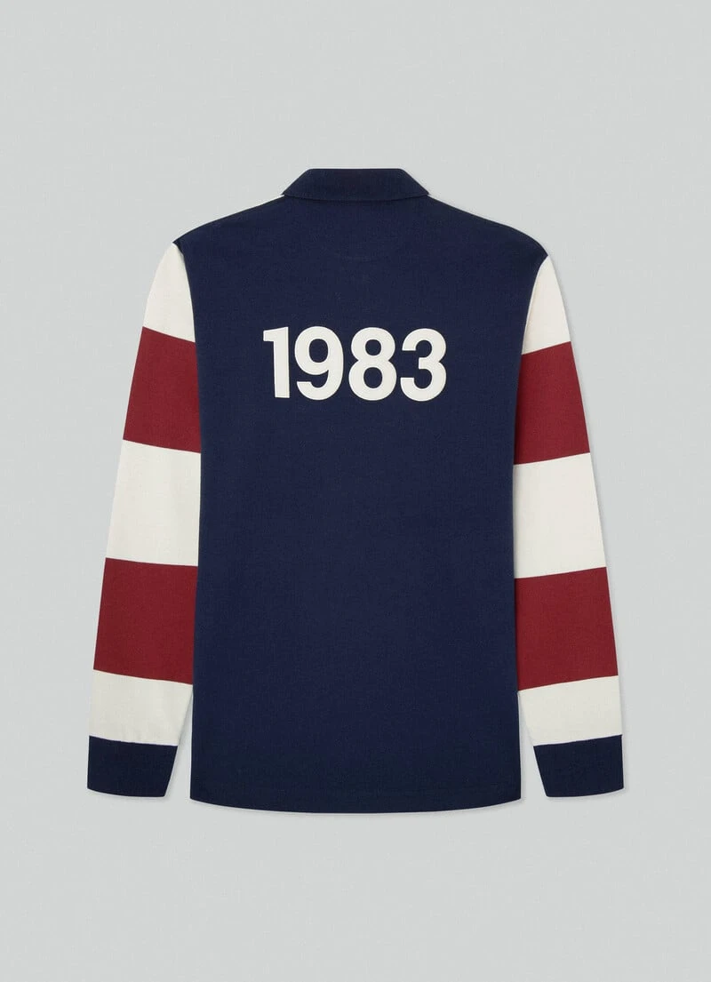 Hackett London HERITAGE CLASSIC FIT STRIPLE LONG SLEEVE POLO - Image 7