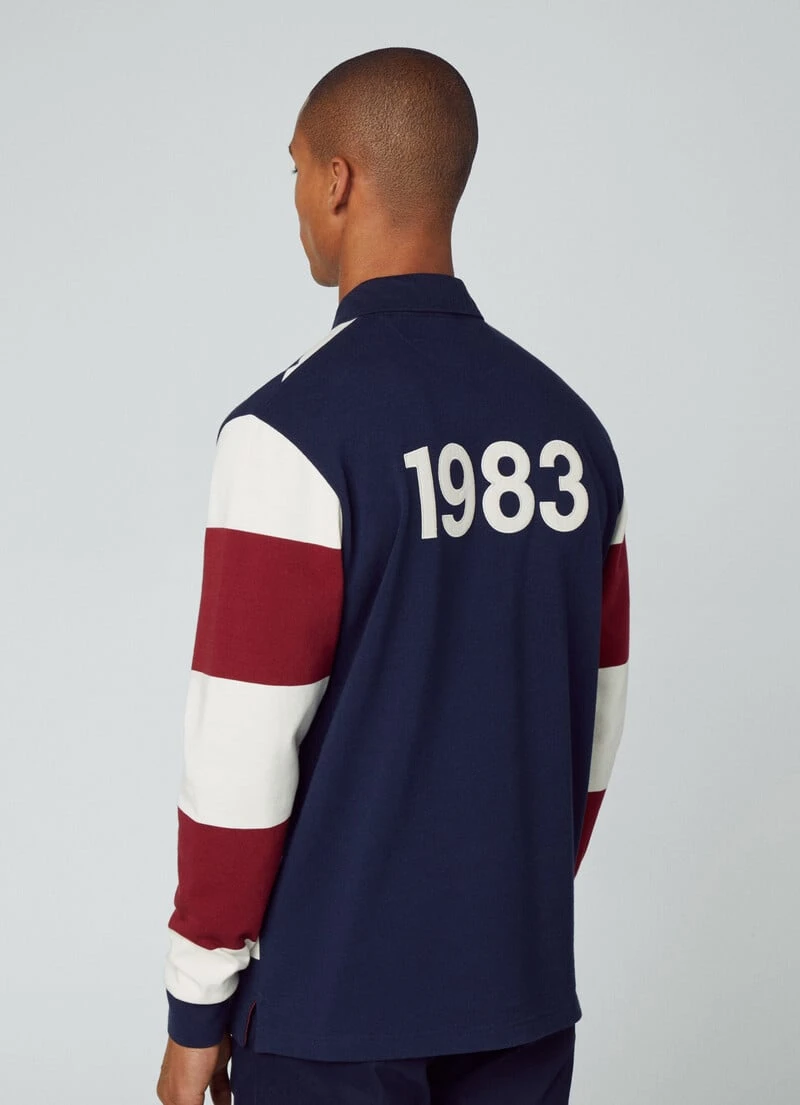 Hackett London HERITAGE CLASSIC FIT STRIPLE LONG SLEEVE POLO - Image 3