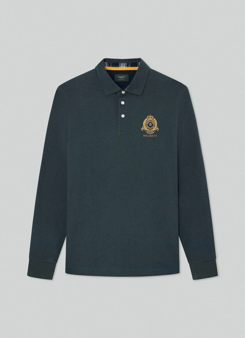 Hackett London HERITAGE CLASSIC FIT RUGBY LONG SLEEVE POLO - Image 5