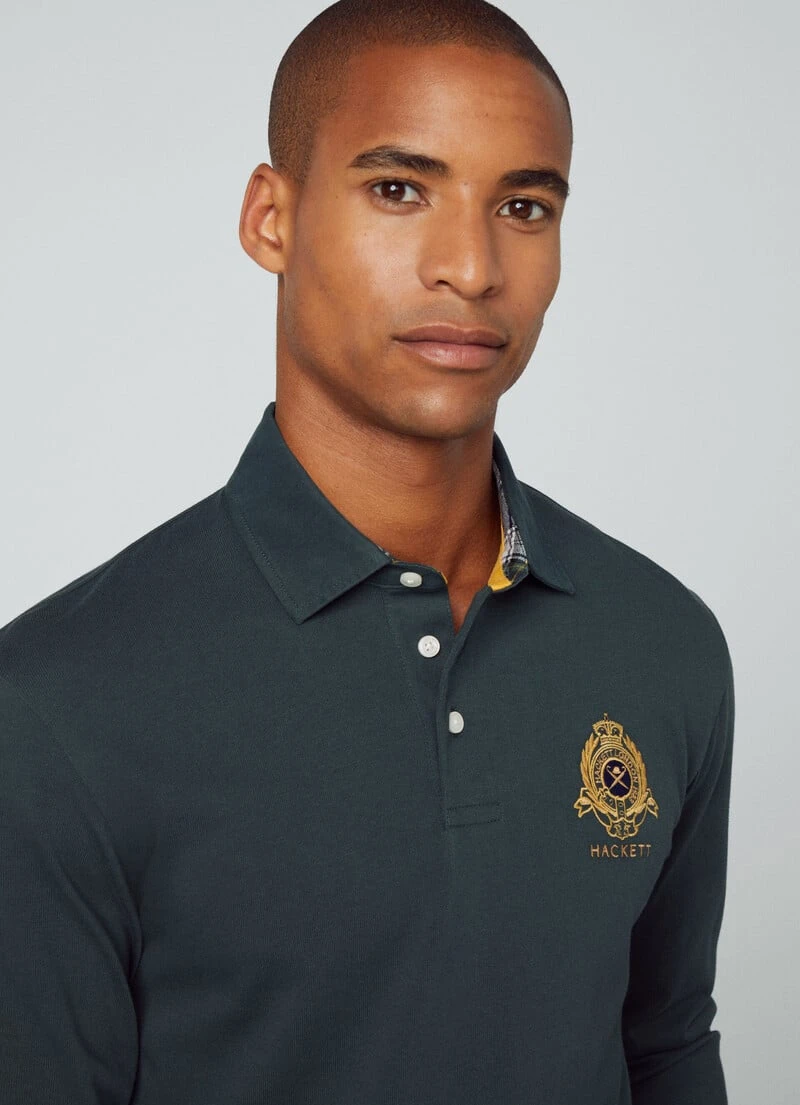 Hackett London HERITAGE CLASSIC FIT RUGBY LONG SLEEVE POLO
