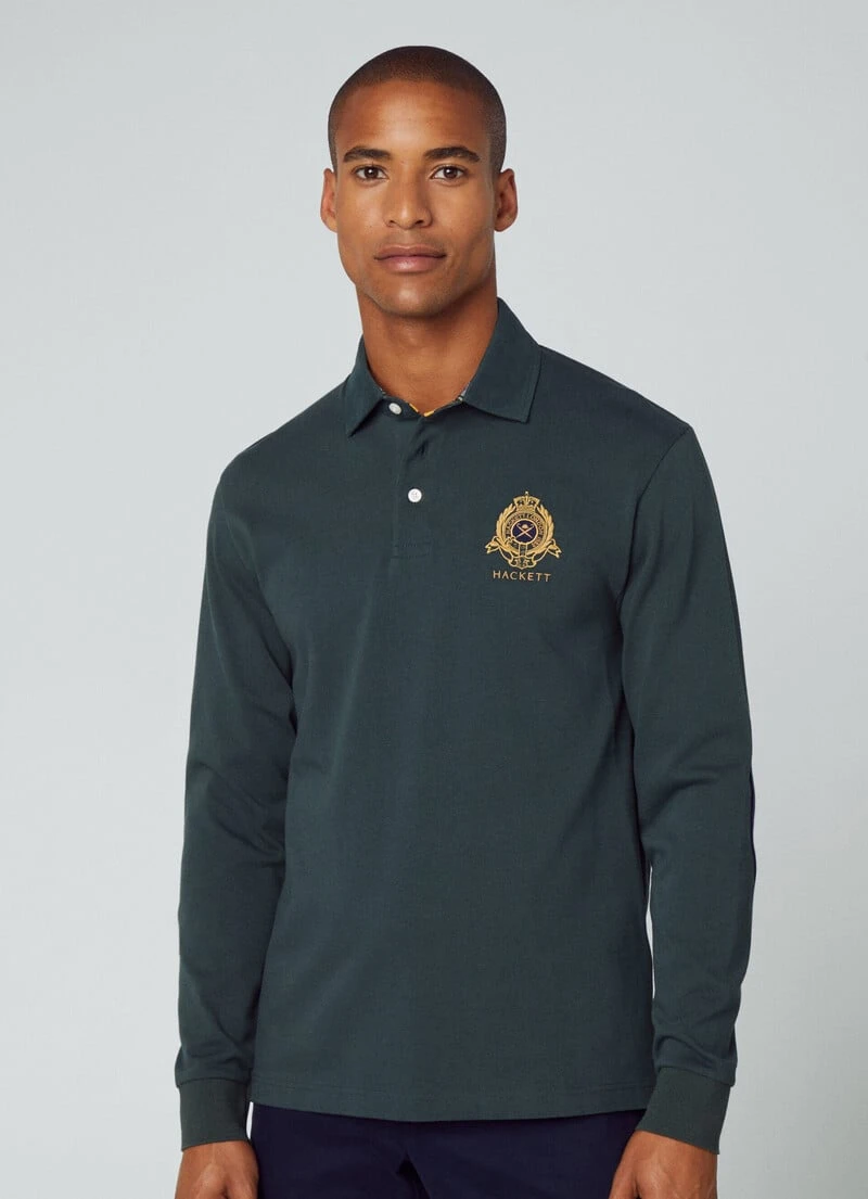 Hackett London HERITAGE CLASSIC FIT RUGBY LONG SLEEVE POLO - Image 2