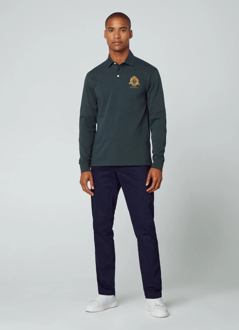Hackett London HERITAGE CLASSIC FIT RUGBY LONG SLEEVE POLO - Image 4
