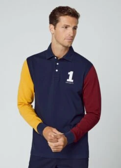 Hackett London HERITAGE CLASSIC FIT LONG SLEEVE POLO