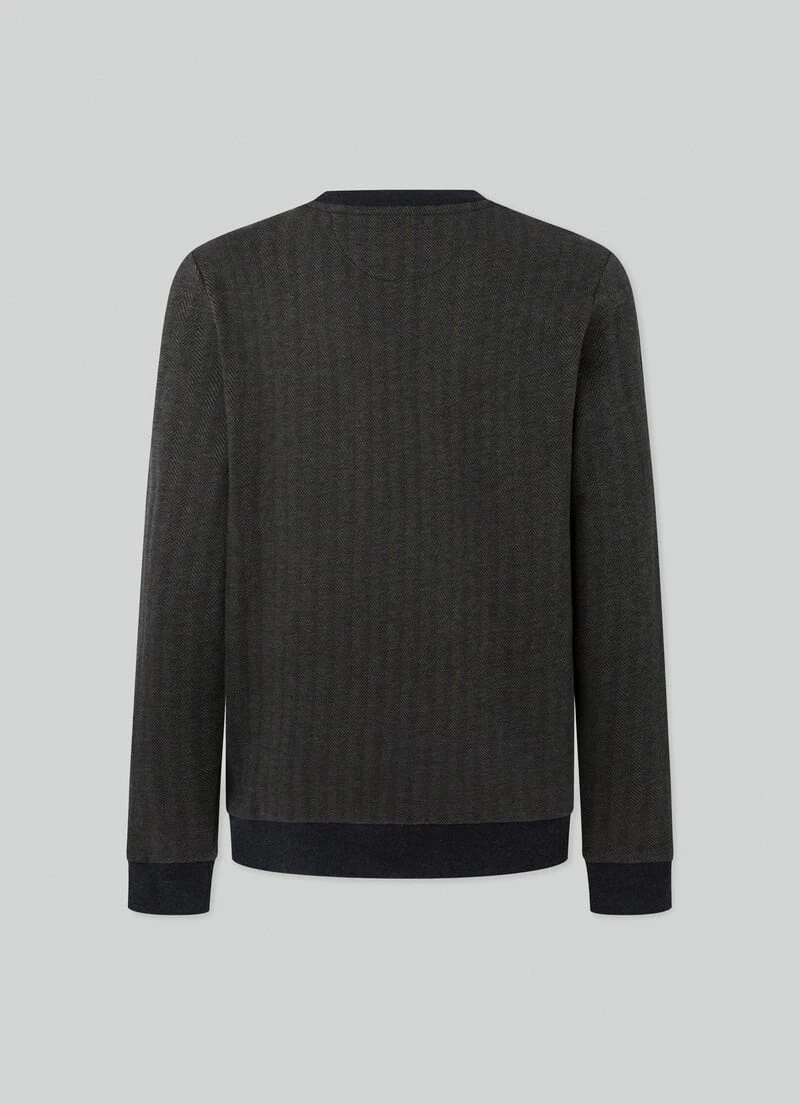Hackett London CREW NECK HERRINGBONE JUMPER - Image 6