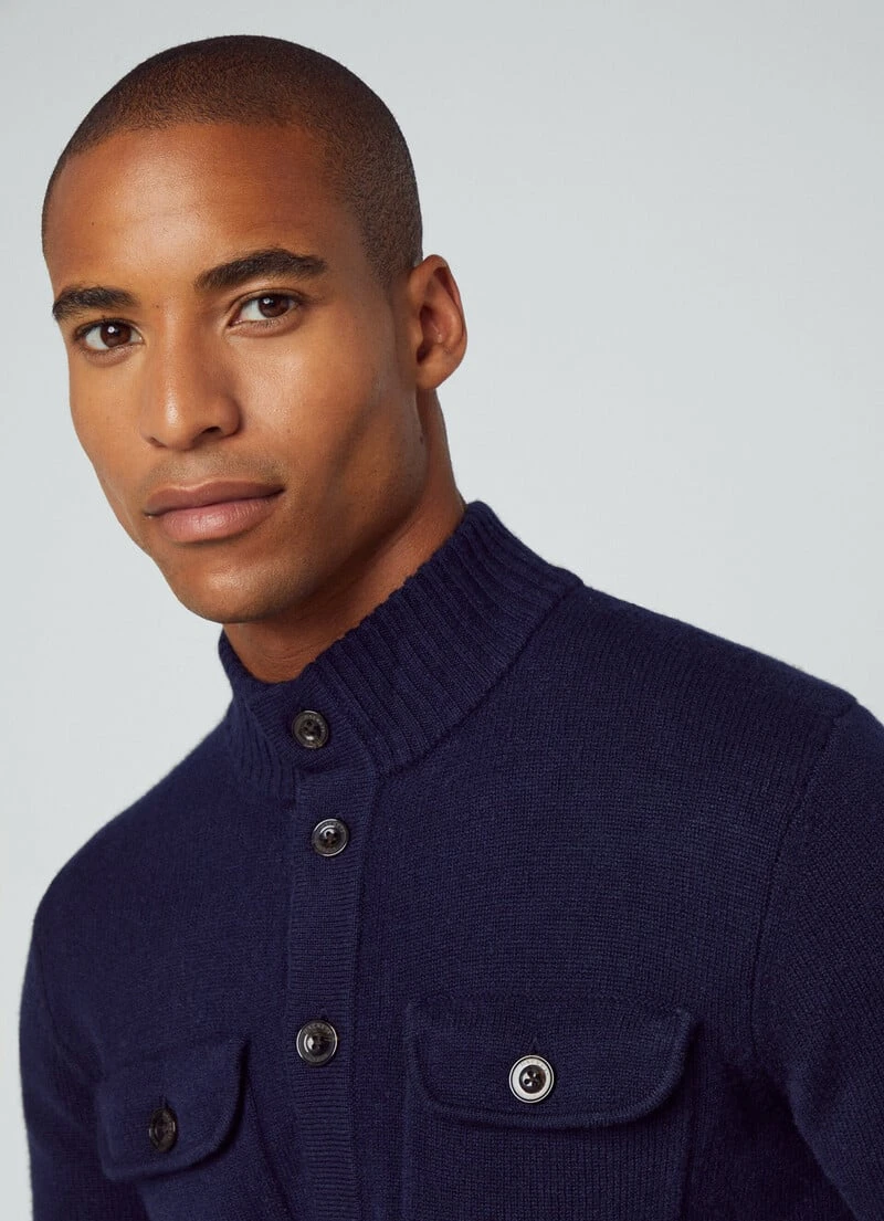 Hackett London WOOL AND CASHMERE CARDIGAN - Image 2