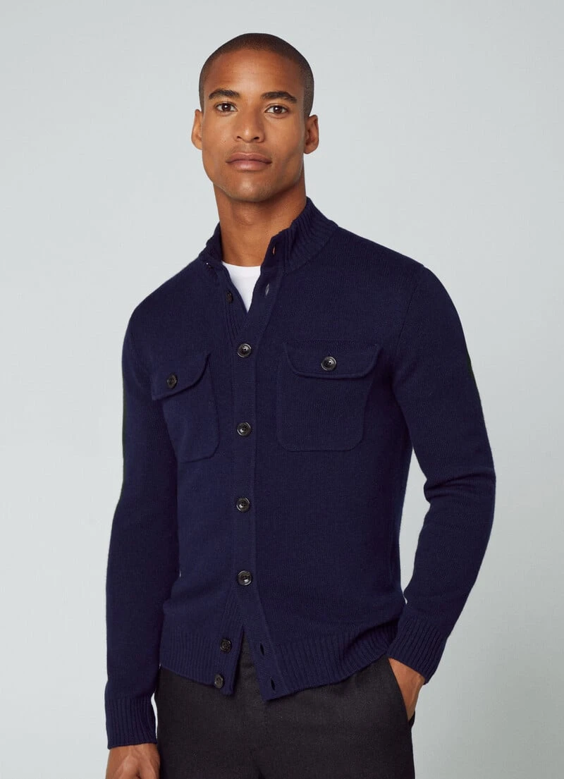 Hackett London WOOL AND CASHMERE CARDIGAN - Image 5