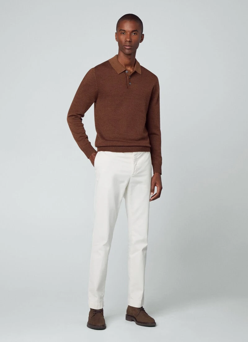 Hackett London MERINO WOOL KNIT POLO SHIRT - Image 4