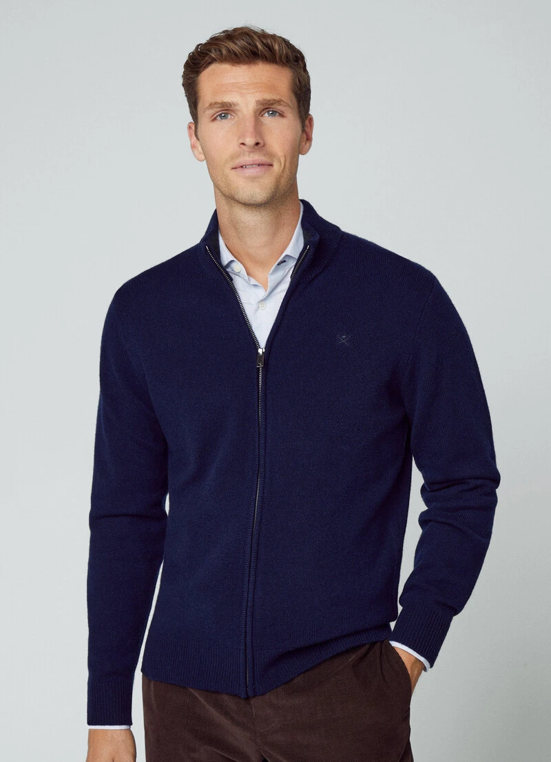 Hackett London FULL ZIP WOOL CARDIGAN