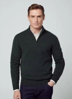 Hackett London HALF-ZIP WOOL JUMPER