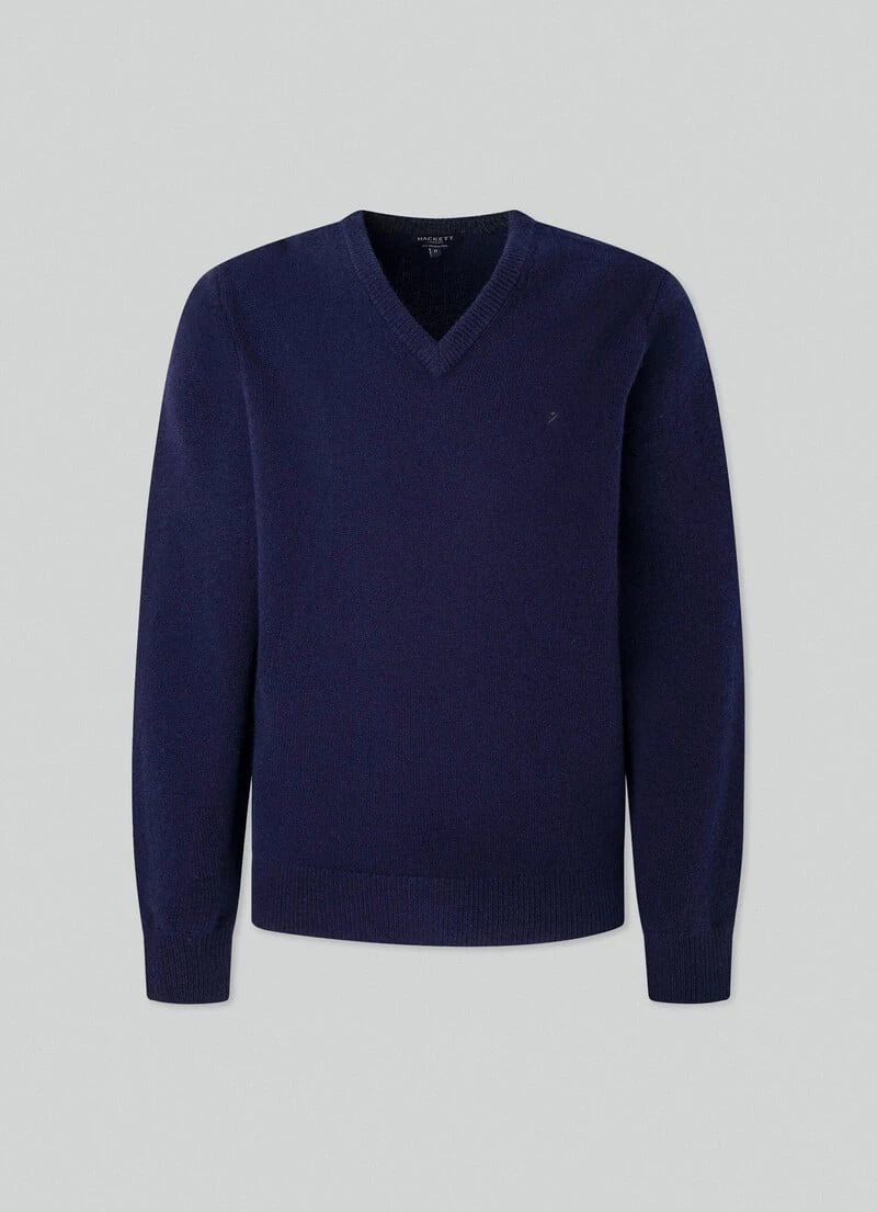 Hackett London V-NECK WOOL JUMPER - Image 5