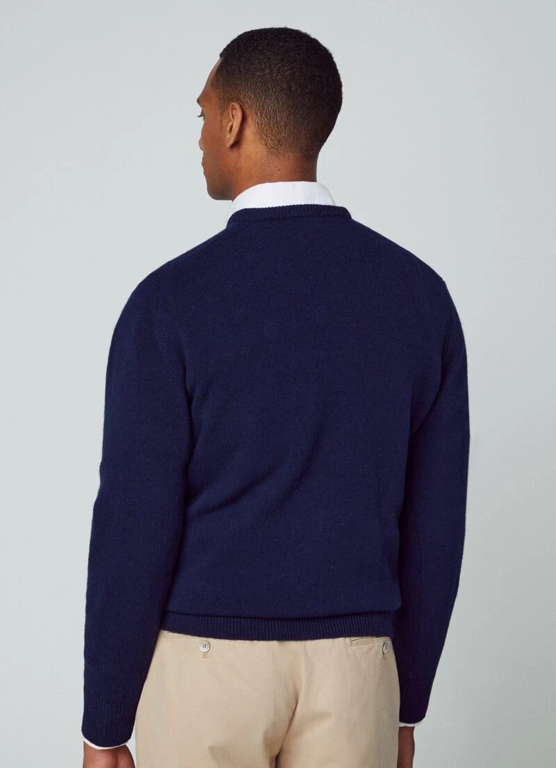 Hackett London V-NECK WOOL JUMPER - Image 3