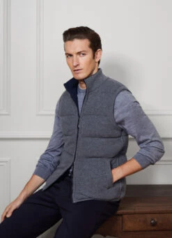 Hackett London WOOL AND CASHMERE KNIT GILET