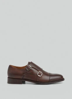 Hackett London DOUBLE MONK STRAP LEATHER SHOES